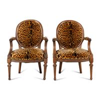A Pair of North European Fruitwood Armchairs