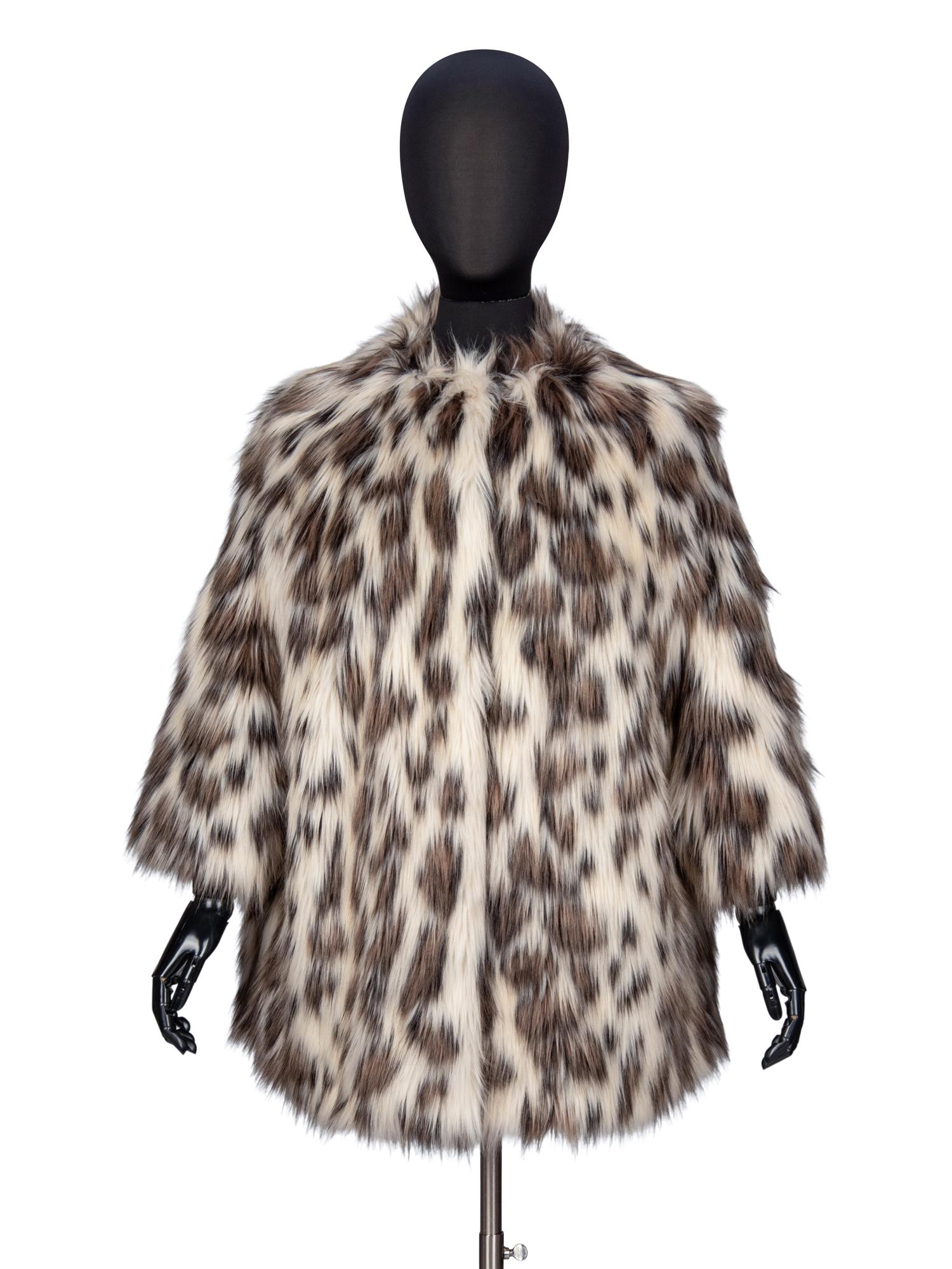 PRADA, SPOTTED FAUX FUR COAT