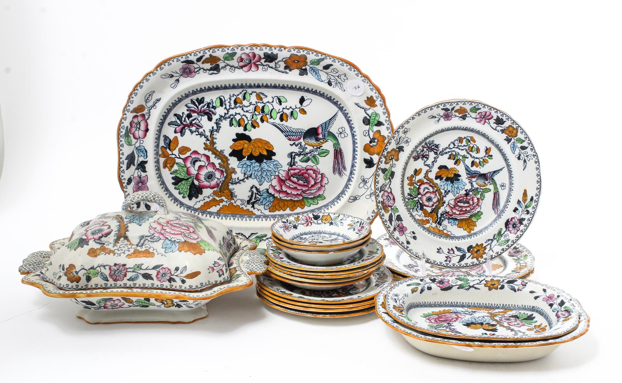 An Assembled Set of English Transferware Width of widest 15 inches. — 19TH/20TH CENTURY