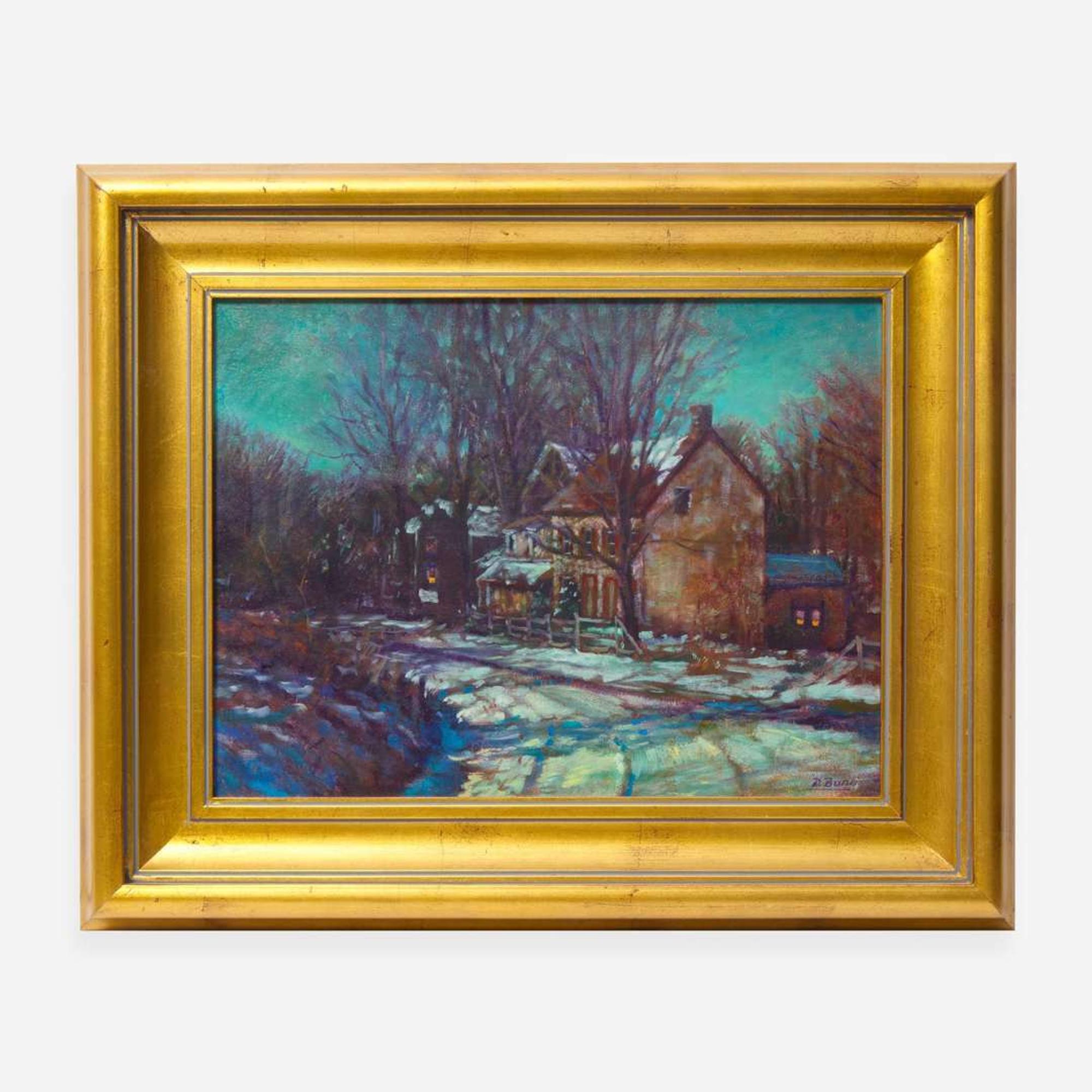 Dot Bunn (American, 20th Century) Night on Smithtown Road