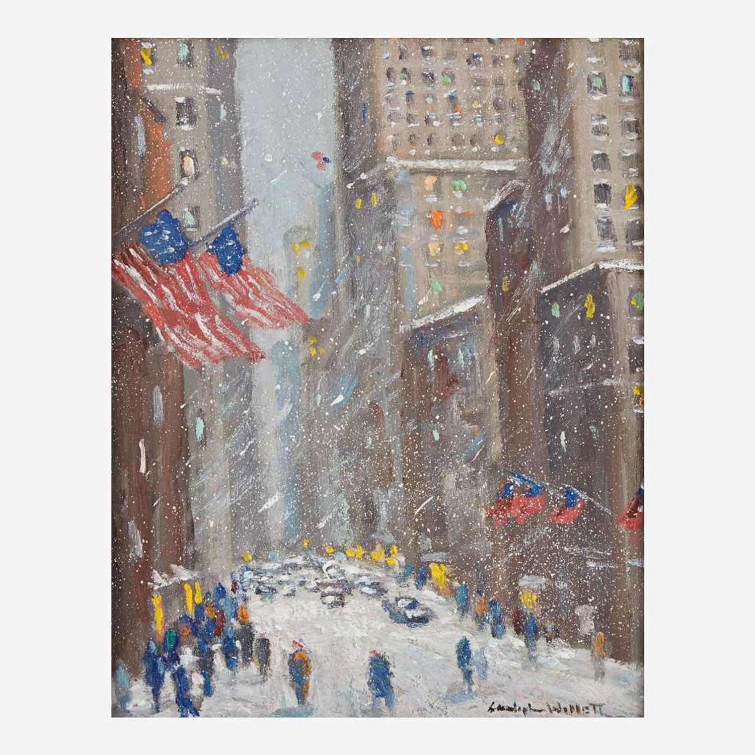 Christopher Willett (American, B. 1959) Winter on 57th Street