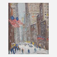 Christopher Willett (American, B. 1959) Winter on 57th Street
