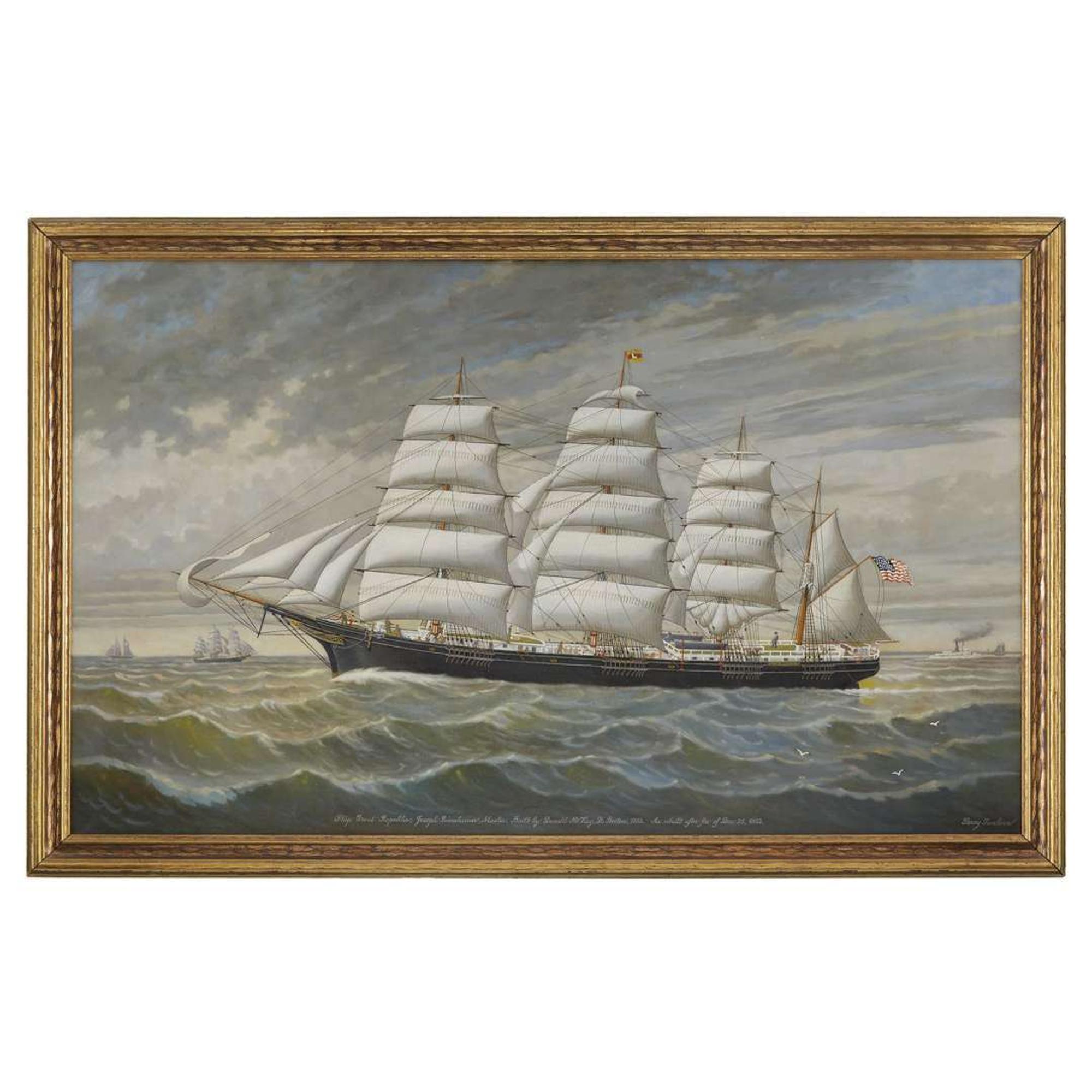 PERCY A. SANBORN (AMERICAN 1849–1929) "SHIP GREAT REPUBLIC"