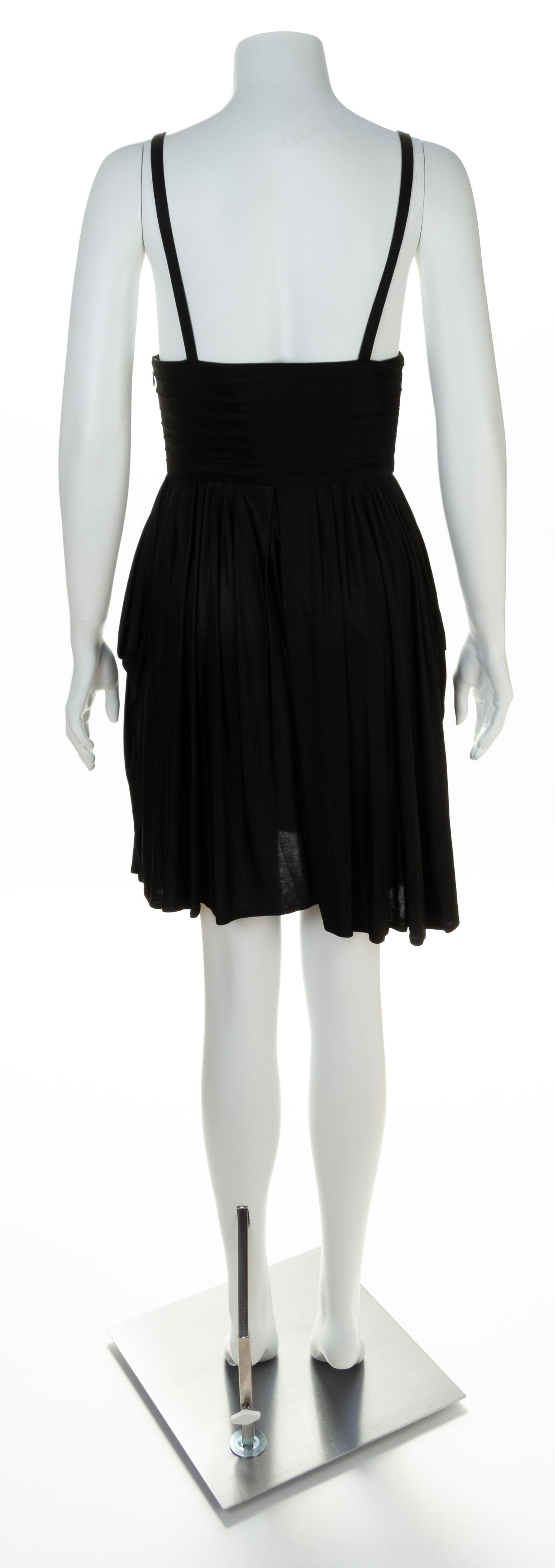 A Gianni Versace Black Rayon "Shorts" Dress, Size 40.