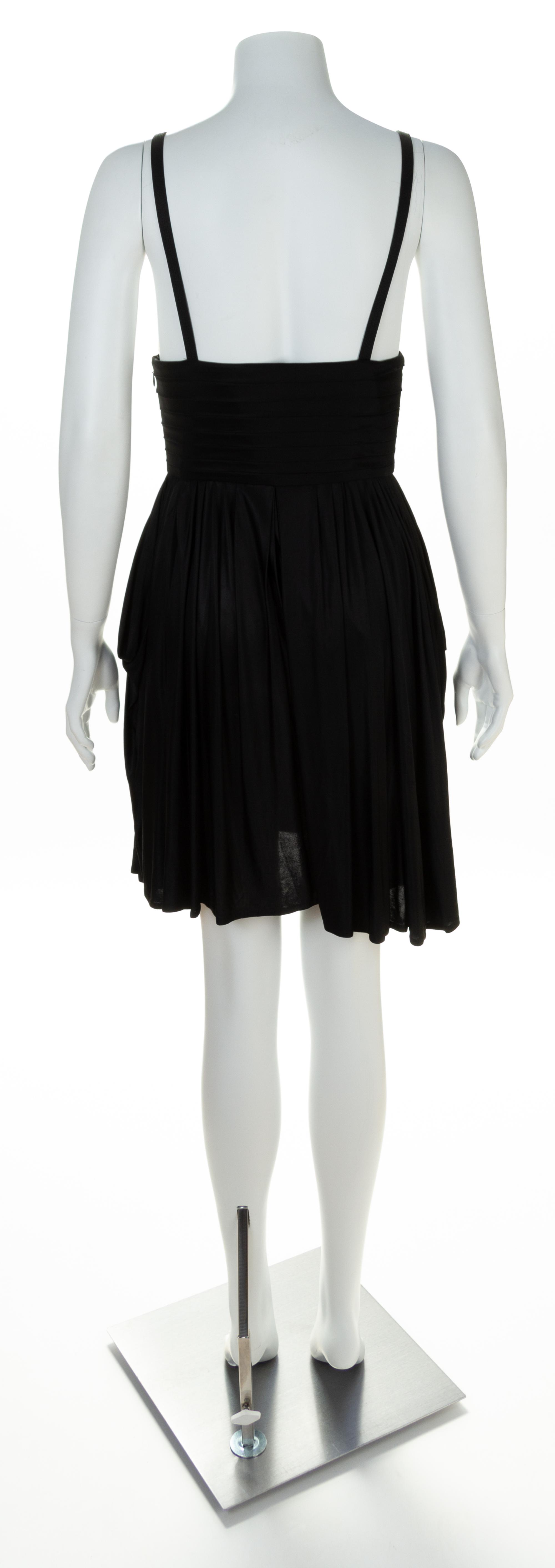 A Gianni Versace Black Rayon "Shorts" Dress, Size 40.
