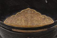 A Pair of Japanese Brass-Mounted Black Lacquer Boxes