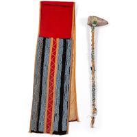 Plains Beaded Wool Strip, and Beaded Club