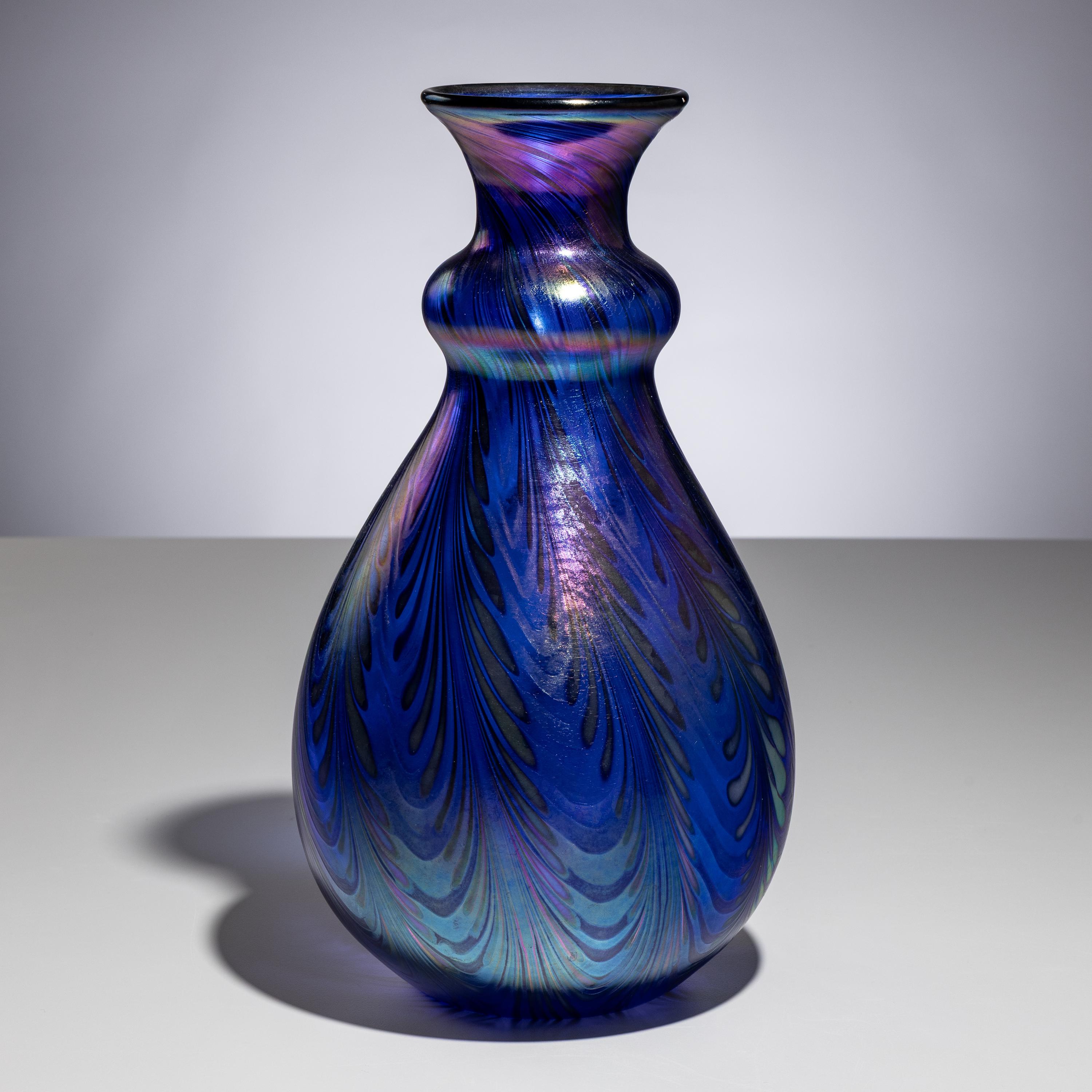 Charles Lotton (American, 1935–2021) — Iridescent Peacock Vase, 2005