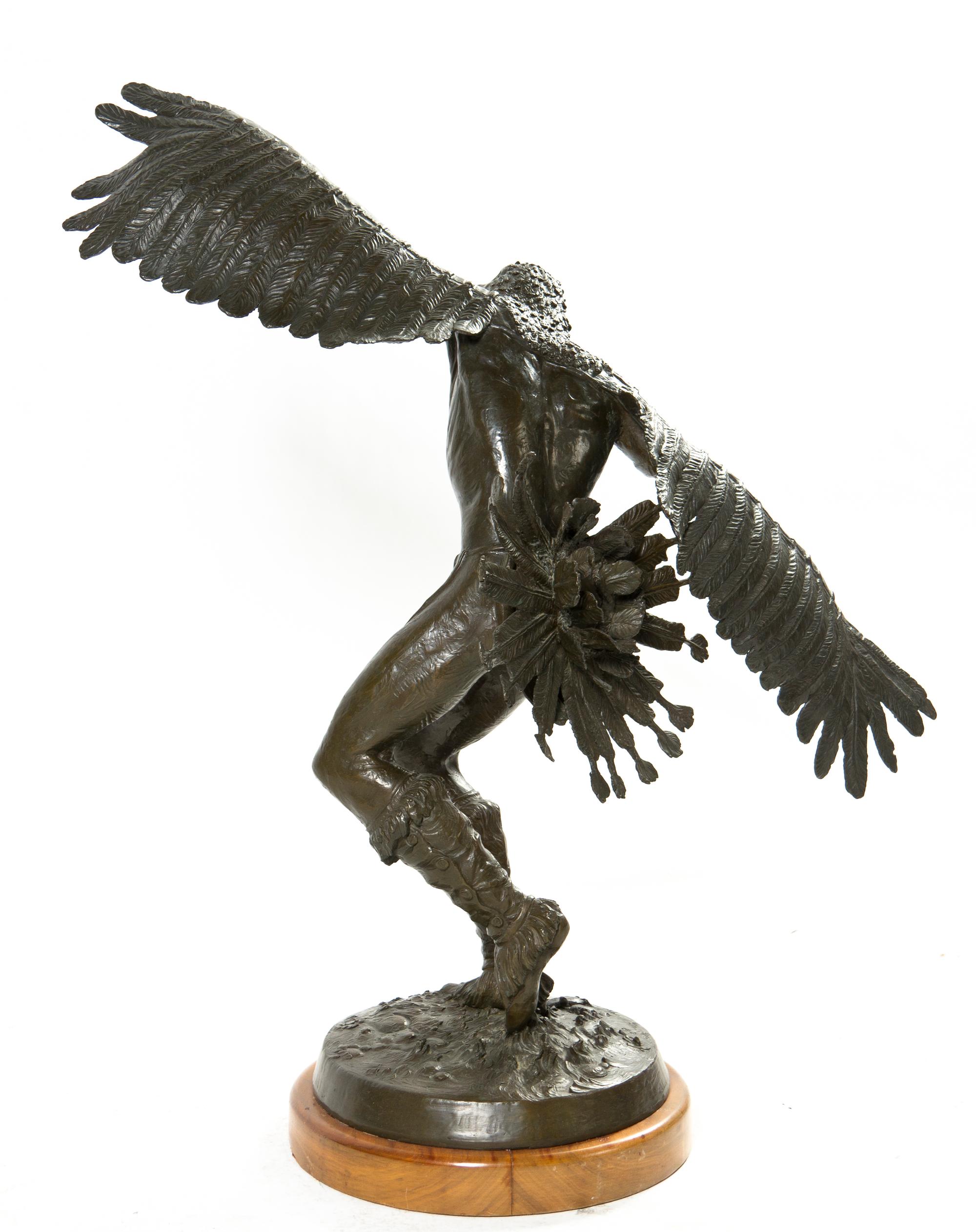 An American Bronze Figure, Karl Quilter (b. 1929), Height 33 inches.