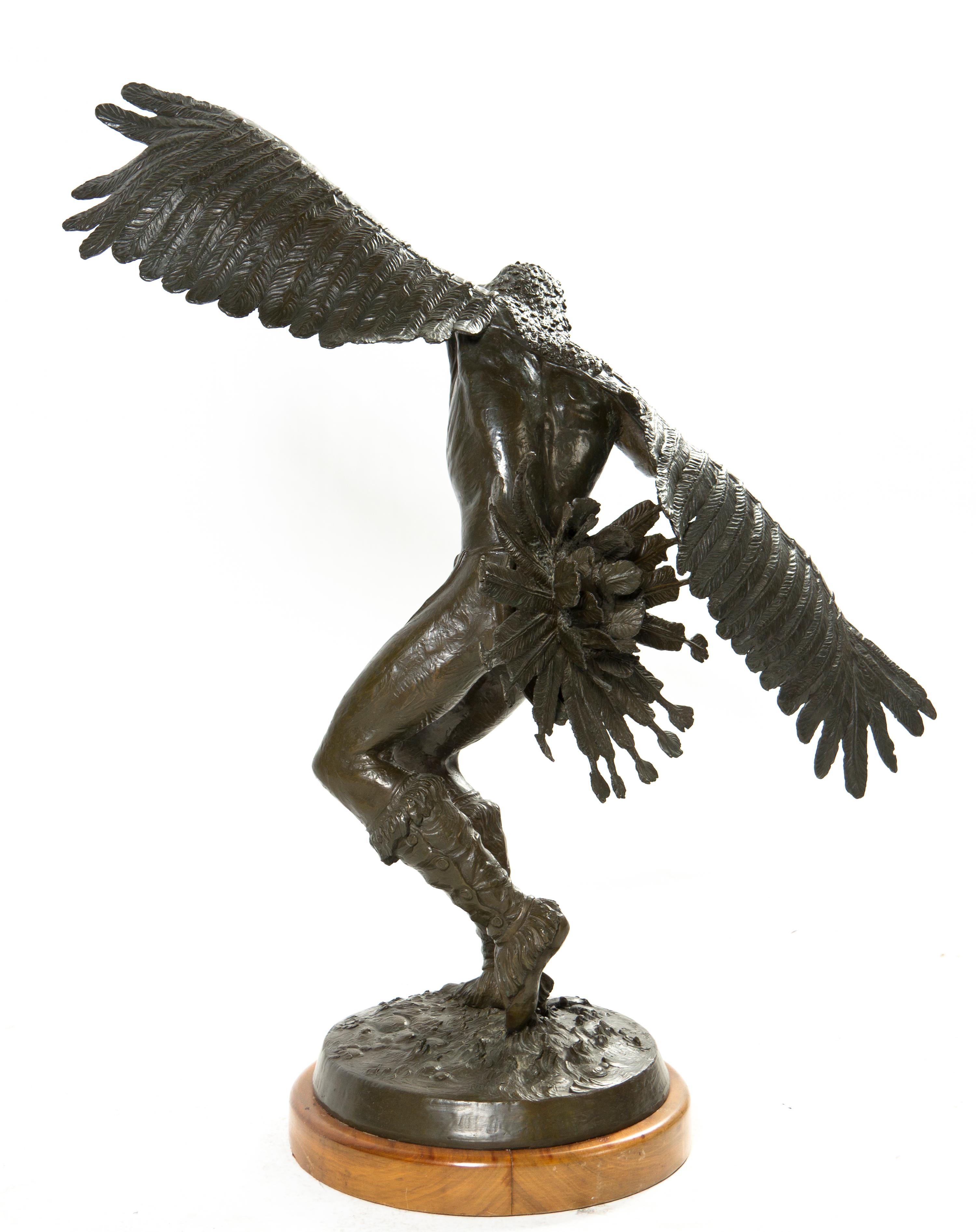 An American Bronze Figure, Karl Quilter (b. 1929), Height 33 inches.