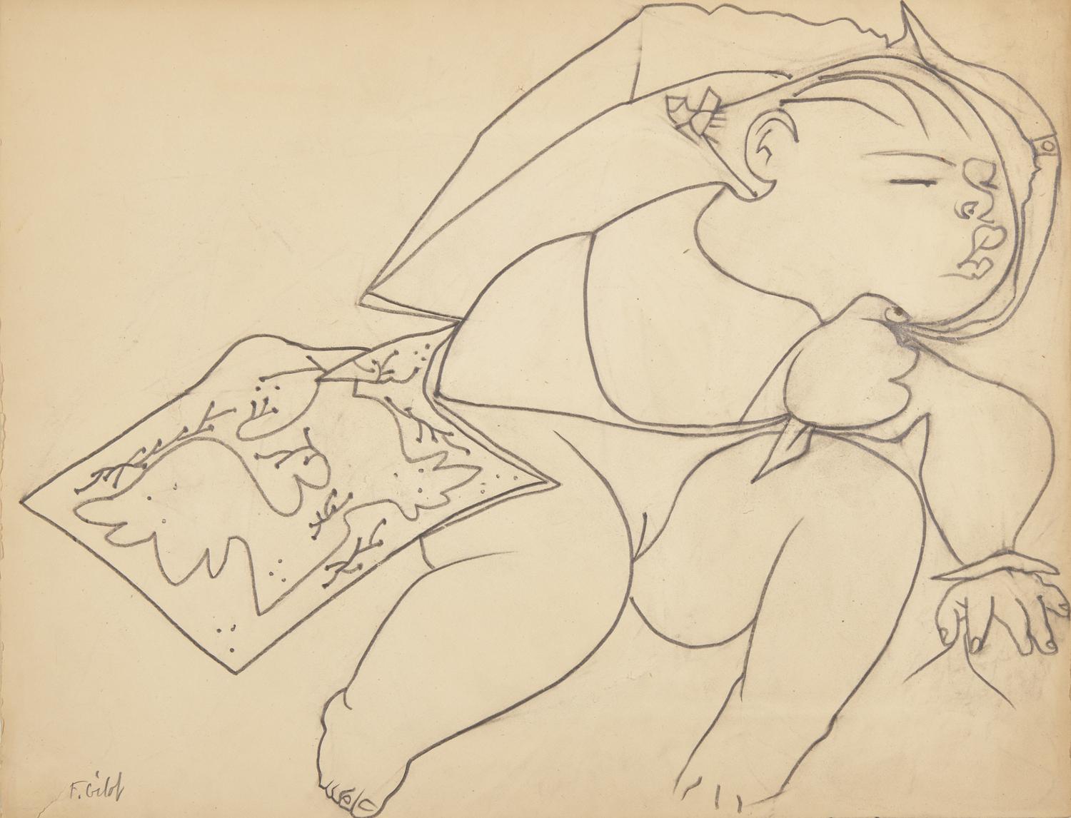 Françoise Gilot (French, 1921-2023) — Paloma Endormie , 1951