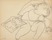 Françoise Gilot (French, 1921-2023) — Paloma Endormie , 1951