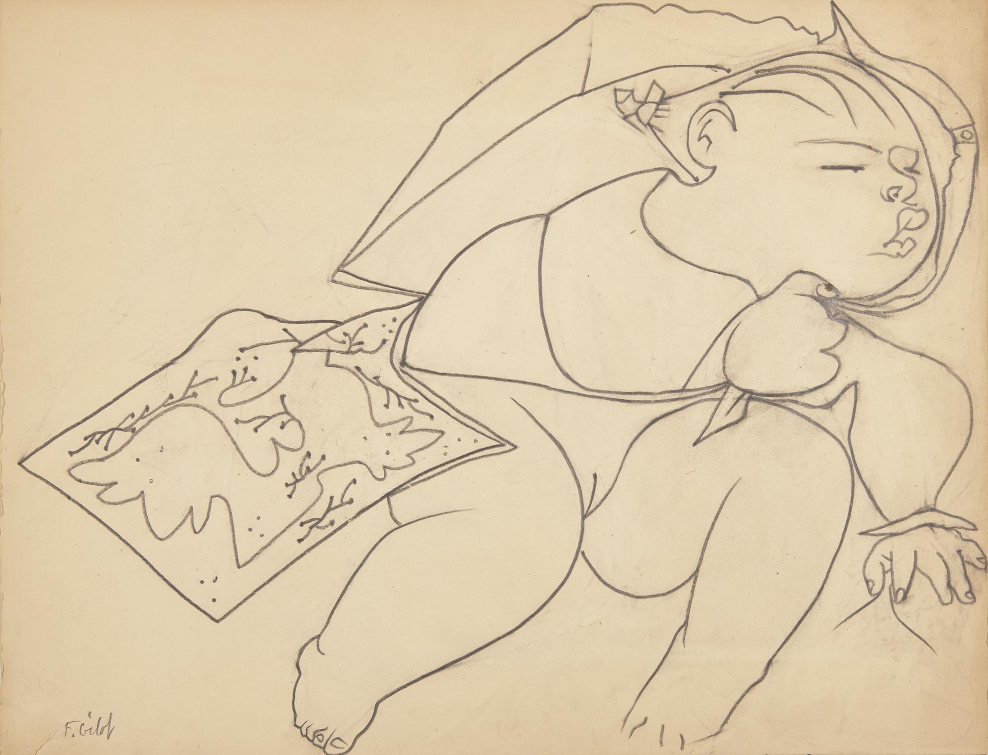 Françoise Gilot (French, 1921-2023) — Paloma Endormie , 1951