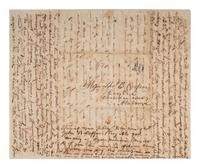 [MEXICAN-AMERICAN WAR]. Letter from a soldier in the 1st Regiment Alabama Volunteer Army of Occupation Mexico describing the Battle of Monterrey, incl. hand-drawn map. Camargo, Mexico. 8 October 1846.