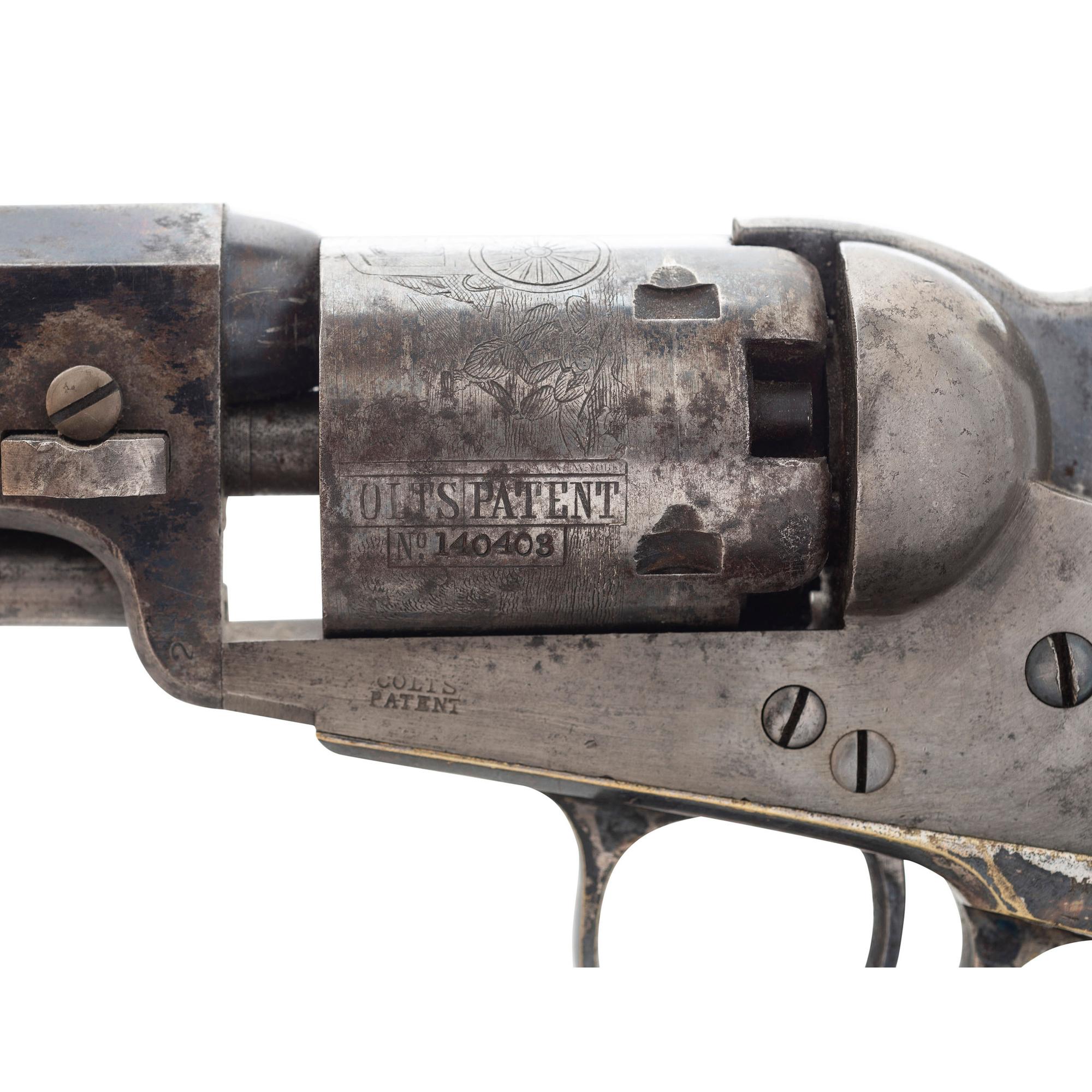 Inscribed Colt Model 1849 Pocket Revolver of Lt. Sprague S. Hill - 57th PA Infantry - Wounded at Gettysburg