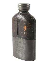[CIVIL WAR]. Period-flask with UCV inscription to Captain James McElvany, Company F, 35th Georgia Infantry, WIA Cedar Run.