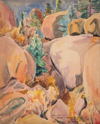 Rocks in Morning Sunshine on Mount Manitou