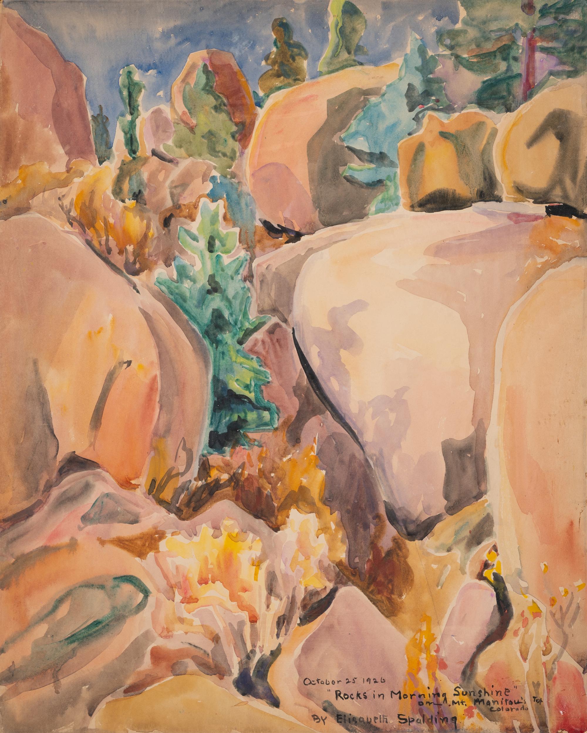 Rocks in Morning Sunshine on Mount Manitou