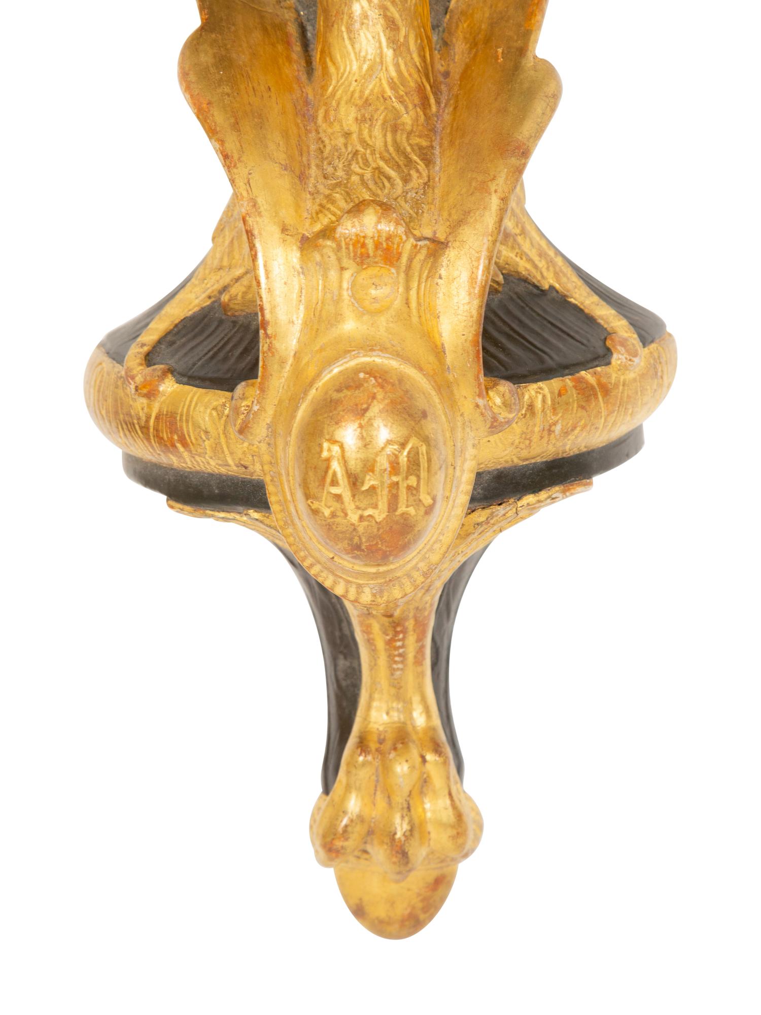 Two Regency Carved Giltwood Articles