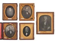 [EARLY PHOTOGRAPHY]. 10 daguerreotypes of middle aged and elderly men, one by R.G. MONTGOMERY of VA.