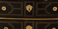 A Regence Style Ebonized and Brass Inlaid Three-Drawer Commode — 20th Century