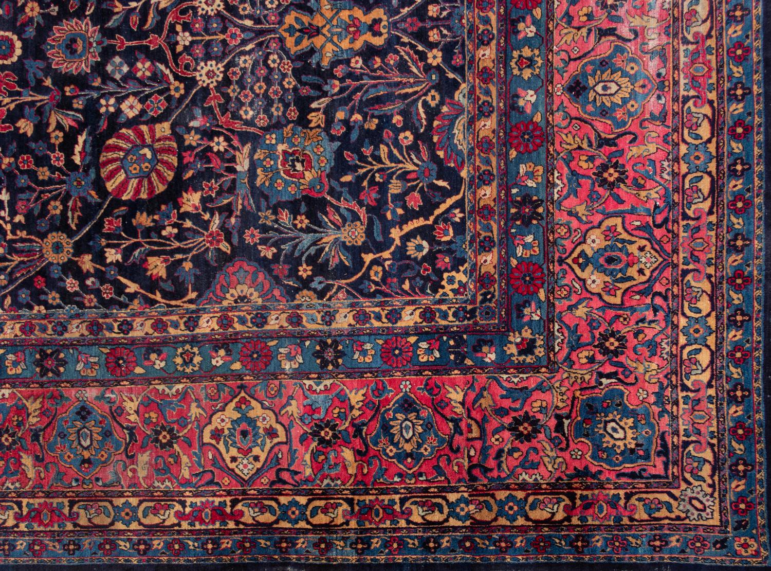 A Yazd Kirman Wool Rug