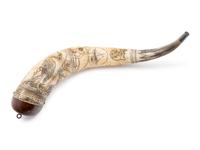 An American Carved Powder Horn
