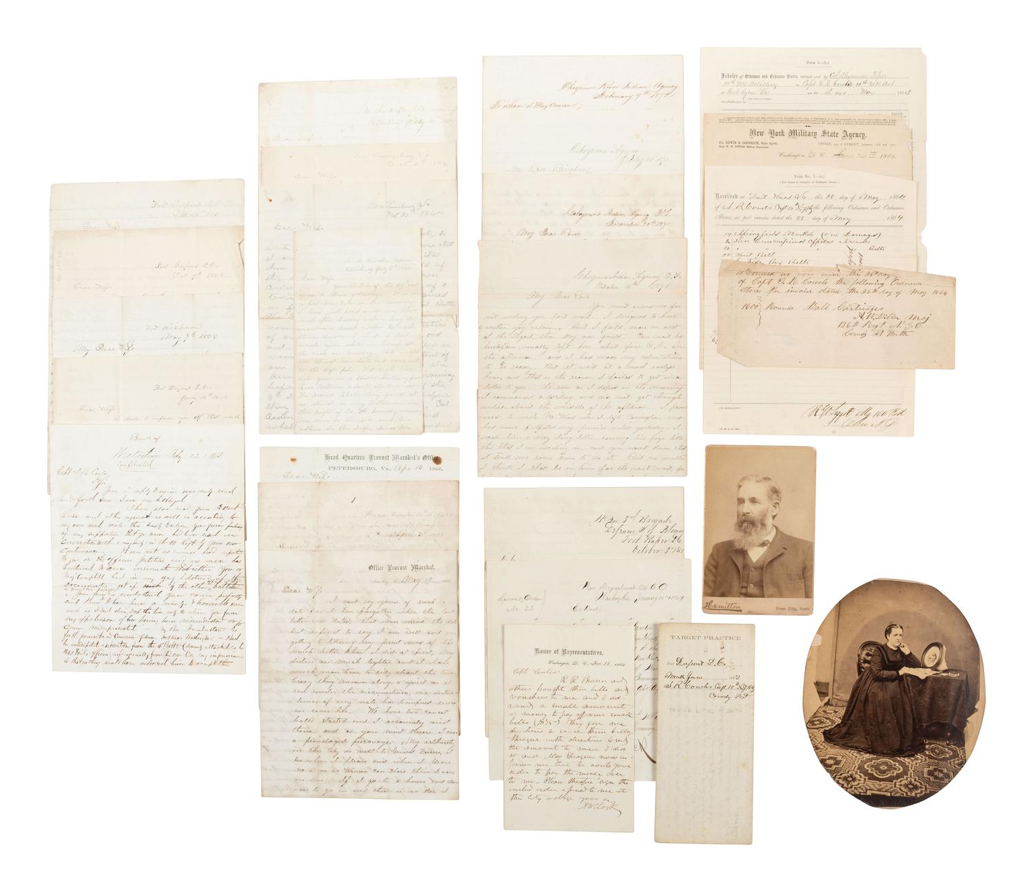 [CIVIL WAR]. Papers of Major Seneca Roe Cowles (1828-1901), Co. D, 10th New York Heavy Artillery, the "Black River Artillery."