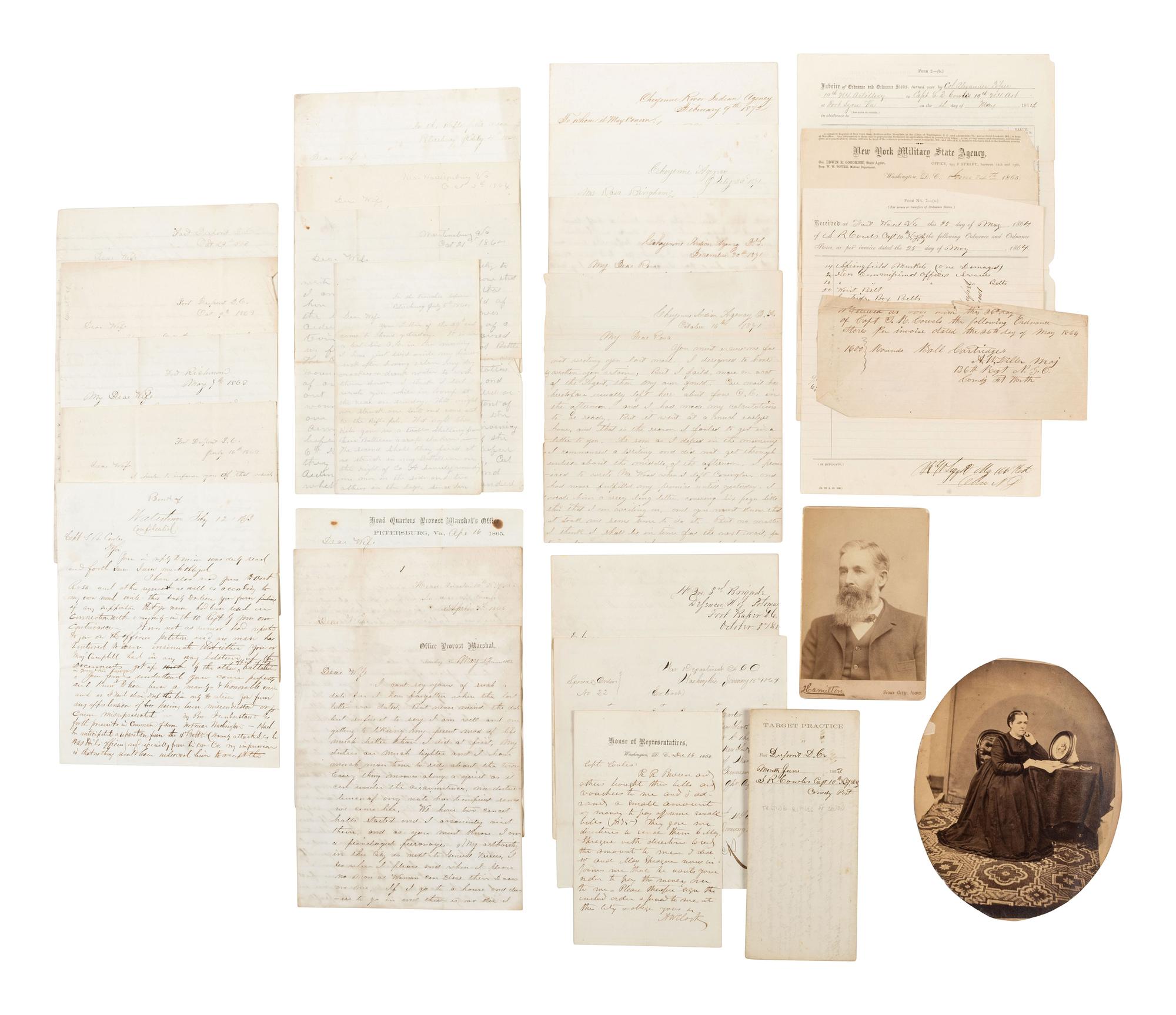 [CIVIL WAR]. Papers of Major Seneca Roe Cowles (1828-1901), Co. D, 10th New York Heavy Artillery, the "Black River Artillery."