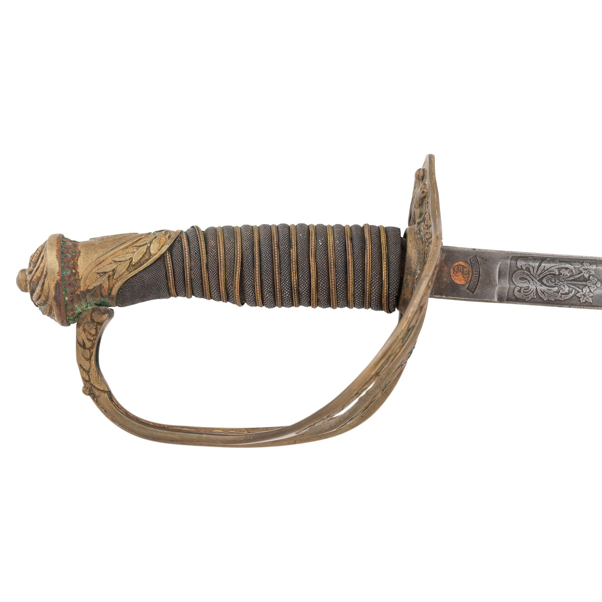 Lot of 3 US Army Swords Including: Model 1902, Model 1860 Staff & Field, Model 1872 Light Cavalry