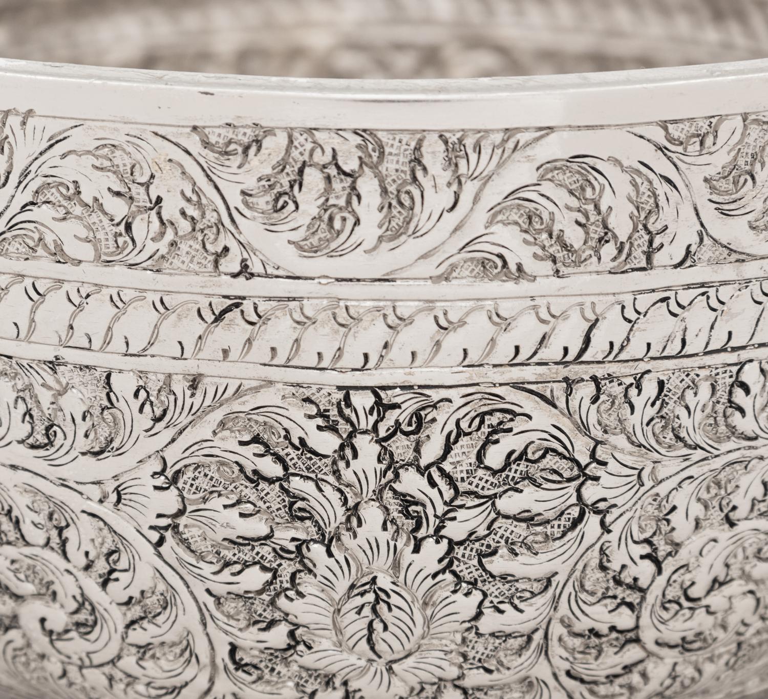 Two Burmese Silver Bowls