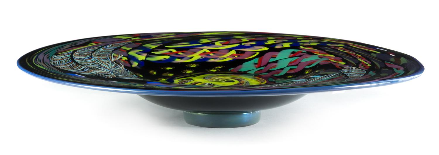Rollin Karg, (American, 20th/21st century), a glass charger, 2003