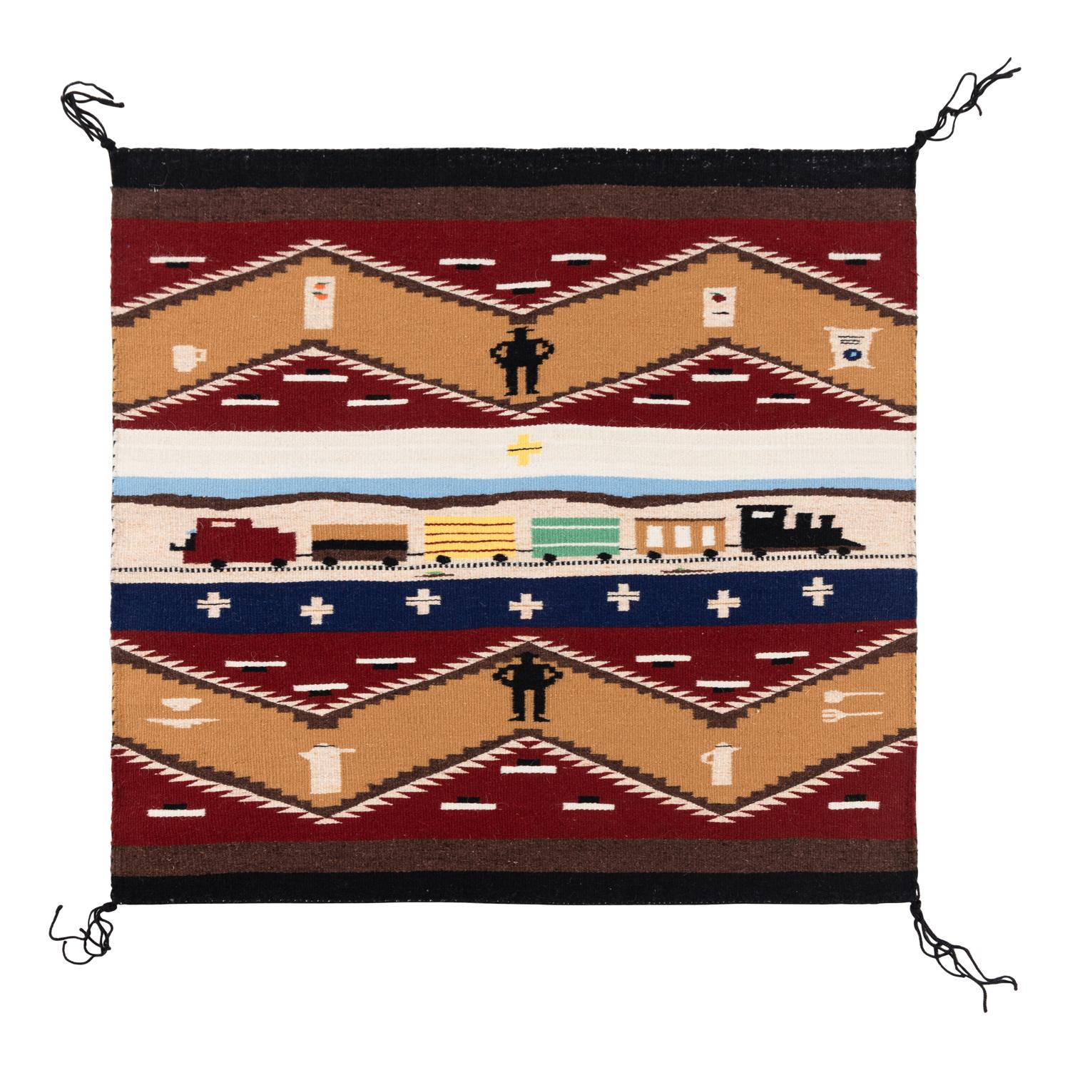 Navajo Sampler Weaving, with Train [Rug]