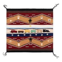 Navajo Sampler Weaving, with Train [Rug]