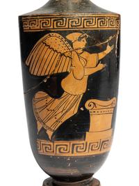 An Attic Red-Figured Lekythos with Nike Above an Alter