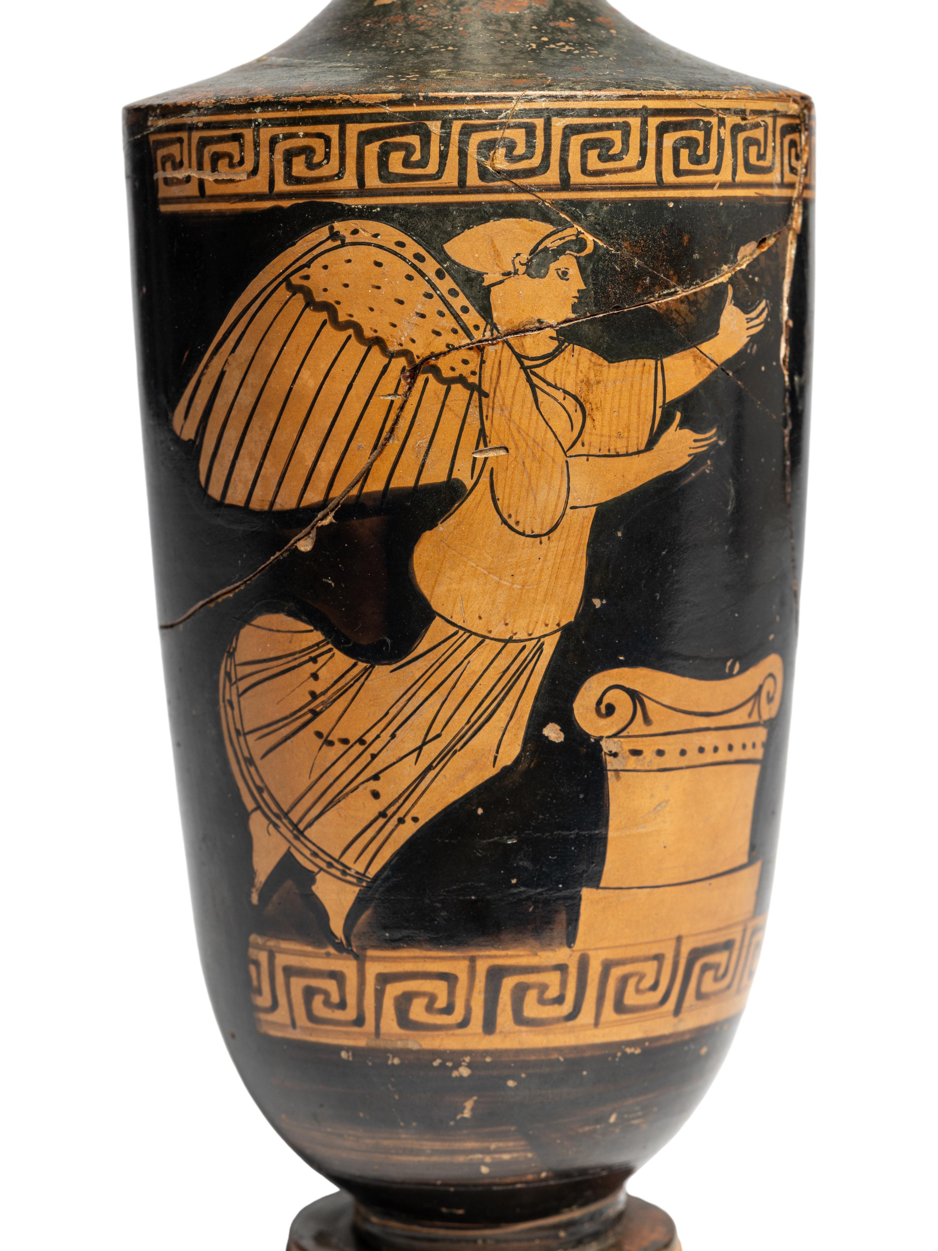 An Attic Red-Figured Lekythos with Nike Above an Alter