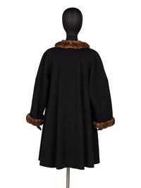 Revillon, Reversible Cashmere Coat with Mink Trim