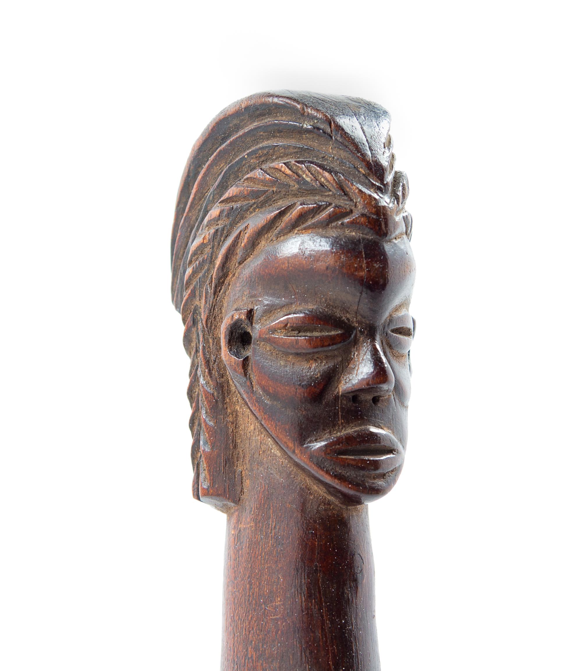 An African Wood Staff Height 14 1/2 inches. — 20TH CENTURY