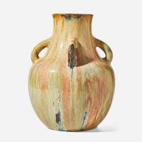 A glazed stoneware vase with handles Auguste Delaherche (French, 1857-1940), France, circa 1898