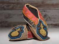Prairie Beaded Hide Moccasins