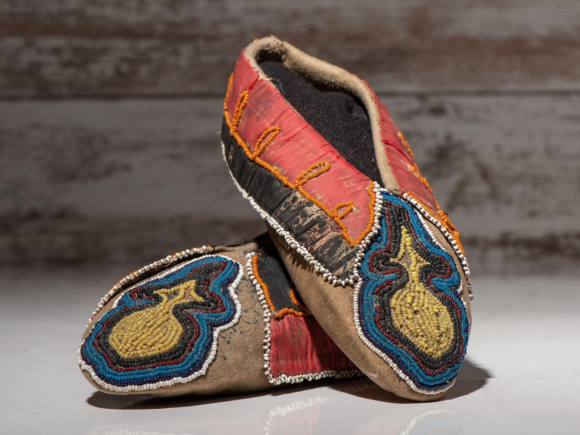 Prairie Beaded Hide Moccasins