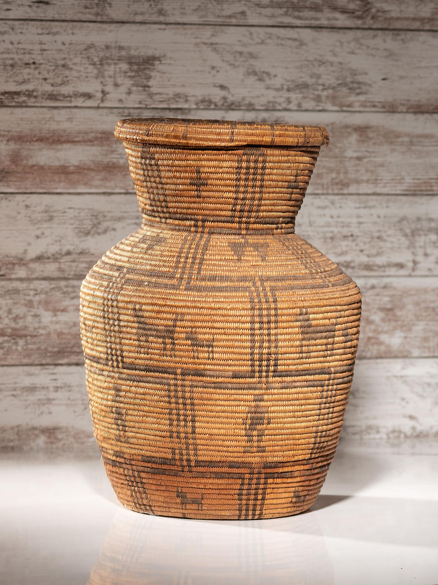 Apache Figural Olla, with Lid