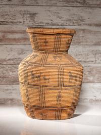 Apache Figural Olla, with Lid
