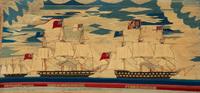 An English Sailor's Maritime Woolwork Embroidery — 19TH CENTURY