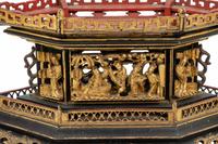 Four Chinese Gilt and Lacquered Wood Articles