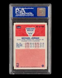 A 1986-87 Fleer Michael Jordan Rookie Basketball Card No. 57 (PSA 8 NM-MT)