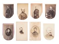[CIVIL WAR]. CDV album featuring generals, officers, and other prominent figures incl. Generals Winfield SCOTT, Robert ANDERSON, Ambrose BURNSIDE, and Abner DOUBLEDAY.