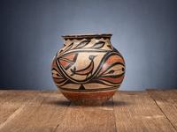 Kewa Polychrome Pottery Jar, with Birds