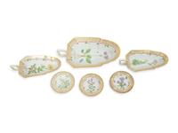 A Group of Royal Copenhagen Flora Danica Porcelain Table Articles