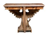 A Pair of George II Style Carved Pine Marble-Top Pier Tables